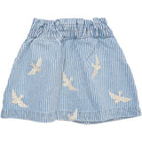 COPENHAGEN COLORS Denim Blue Stripe Y/D Twill Nederdel W. Embroirdey