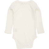 COPENHAGEN COLORS Cream Pointelle Heart Lapneck Body Ls