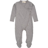 COPENHAGEN COLORS Grey Mel Pointelle Cross-Over Full Body
