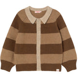 TinyCottons Dark Brown / Light Brown Stripes Cardigan
