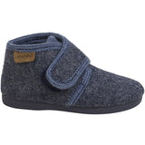En Fant Navy Melange Futter Uld Velcro