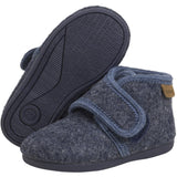 En Fant Navy Melange Futter Uld Velcro