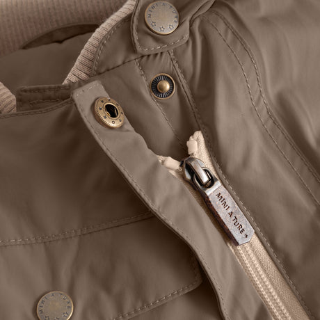 Mini A ture Morel Grey Matwisti Fleece Lined Snowsuit. GRS