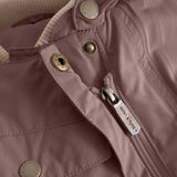 Mini A ture Peppercorn Plum Matwisti Fleece Lined Snowsuit. GRS