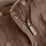 Mini A ture Chestnut Brown Matwisti Fleece Lined Snowsuit. GRS