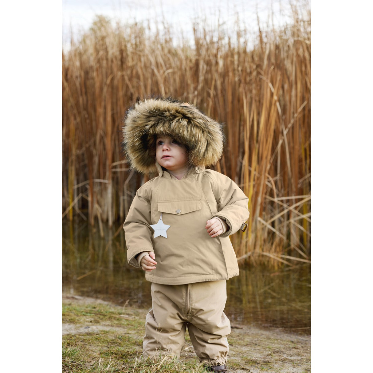 Mini A ture Savannah Tan Matwang Fleece Lined Winter Jakke Fur. GRS