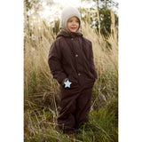 Mini A ture Chestnut Brown Matwanni Fleece Lined Snowsuit. GRS