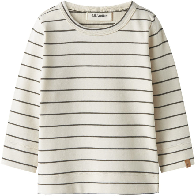 Lil'Atelier Turtledove Nbmgeo Lim Ls Slim Top Lil