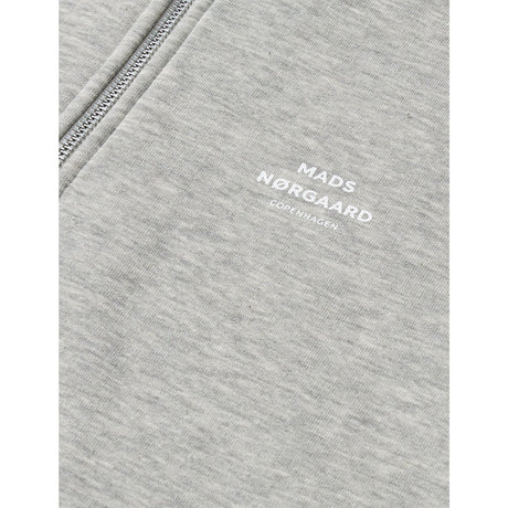 Mads Nørgaard Grey Melange Mix Sweat Crewie Half Zip Sweatshirt