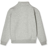 Mads Nørgaard Grey Melange Mix Sweat Crewie Half Zip Sweatshirt