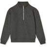 Mads Nørgaard Charcoal Melange Mix Sweat Crewie Half Zip Sweatshirt