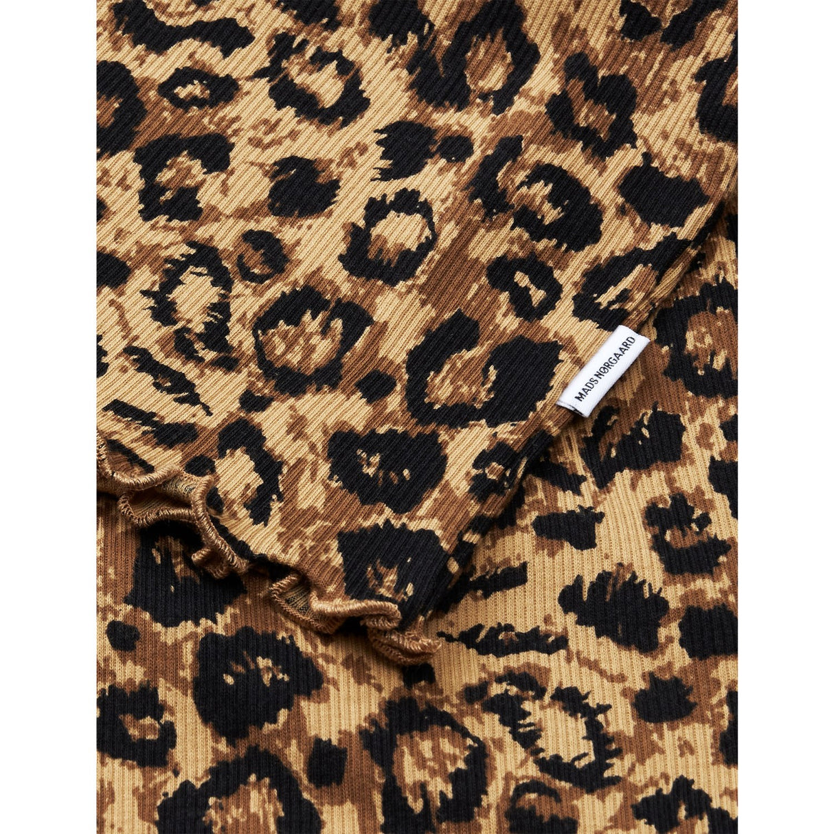 Mads Nørgaard Leopard Aop/Black 2X2 Bomuld Aop Tiki T-shirt