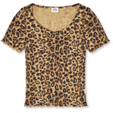 Mads Nørgaard Leopard Aop/Black 2X2 Bomuld Aop Tiki T-shirt
