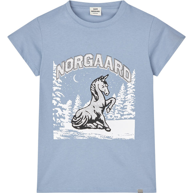 Mads Nørgaard Faded Denim Single Bomuld Tuvina T-shirt