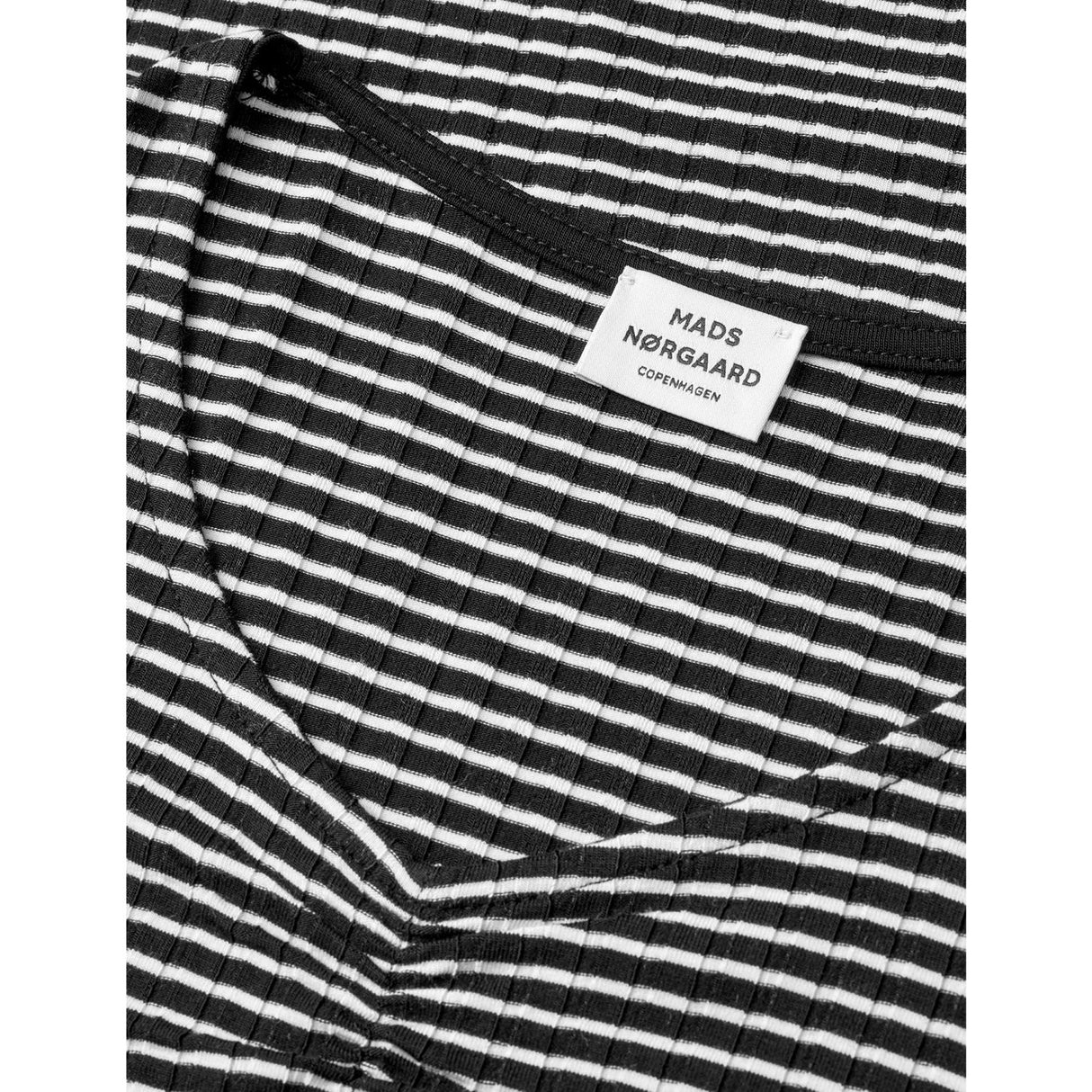 Mads Nørgaard Black/Vanilla Ice 5X5 Stripe Tikina Kjole