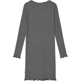 Mads Nørgaard Black/Vanilla Ice 5X5 Stripe Tikina Kjole