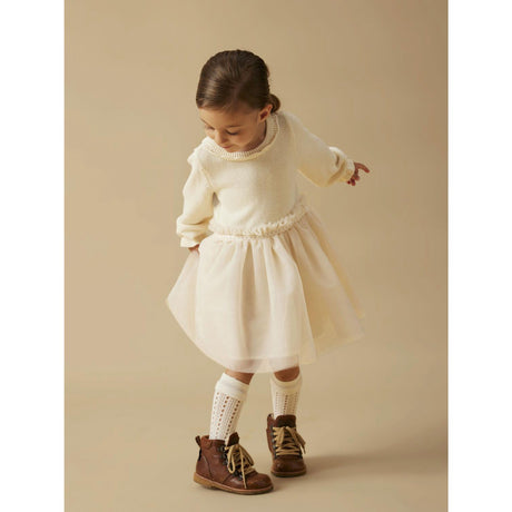 Lil'Atelier Pistachio Shell Nmfsarina Ls Strik Kjole Lil