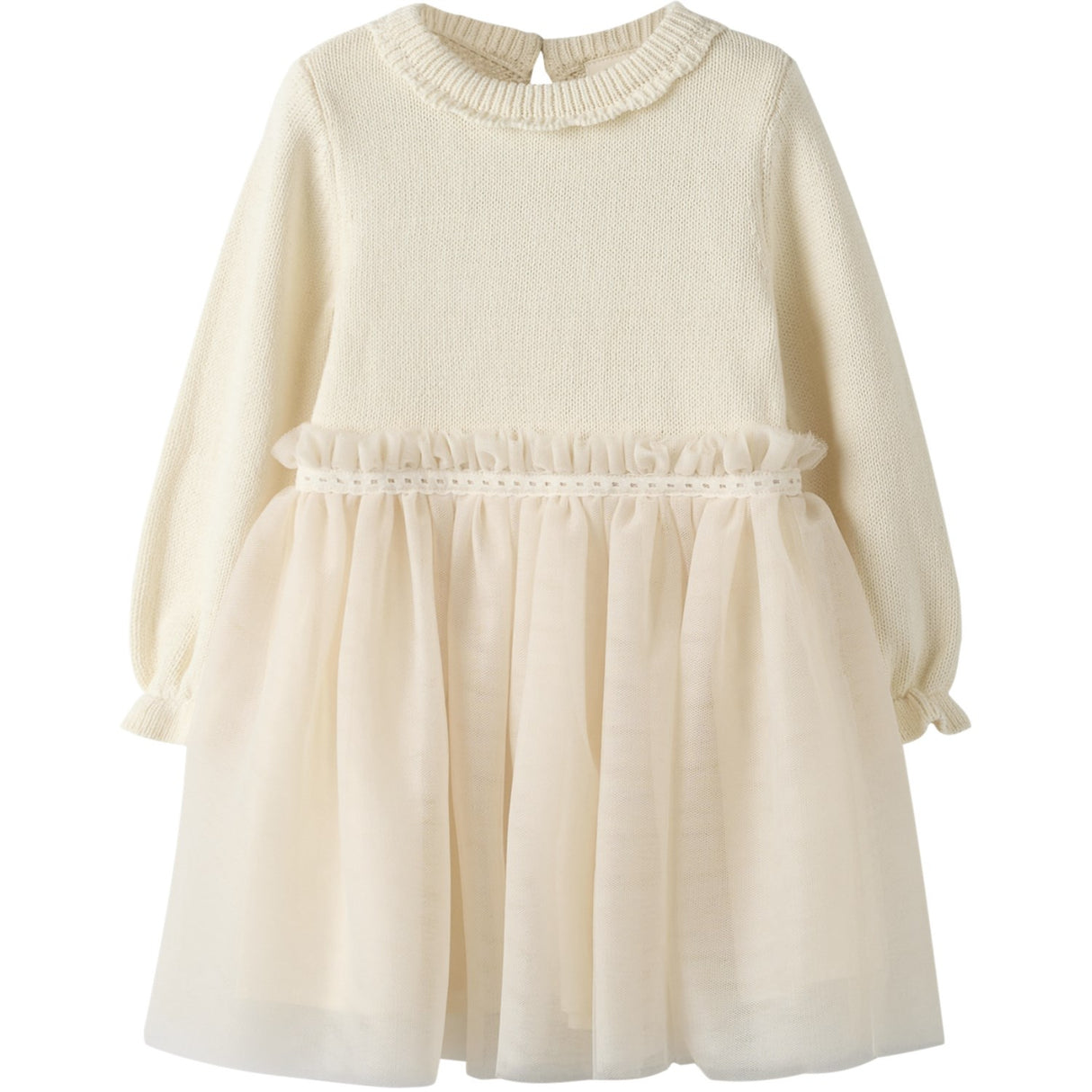 Lil'Atelier Pistachio Shell Nmfsarina Ls Strik Kjole Lil