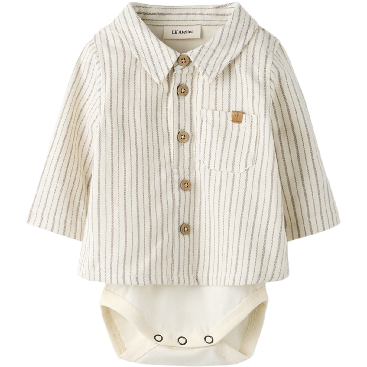 Lil'Atelier Turtledove Sepia Tint Nbmfelixo Ls Body Skjorte Lil