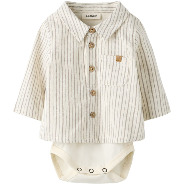 Lil'Atelier Turtledove Sepia Tint Nbmfelixo Ls Body Skjorte Lil