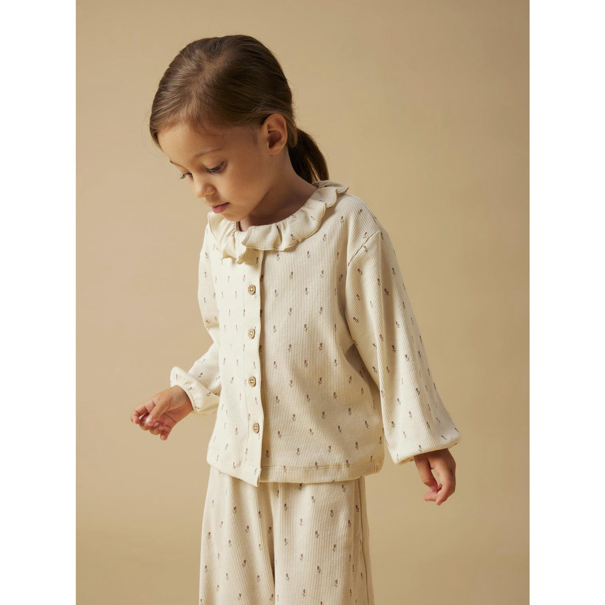 Lil'Atelier Turtledove Floral Nmfgago Rua Loose Night Sæt Lil