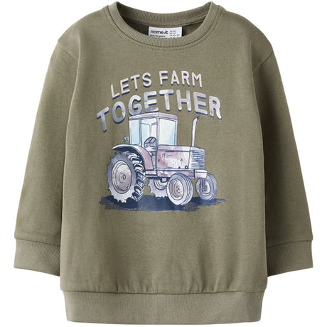 Name It Dusty Olive Nmmnash Ls Nreg Swe Bru
