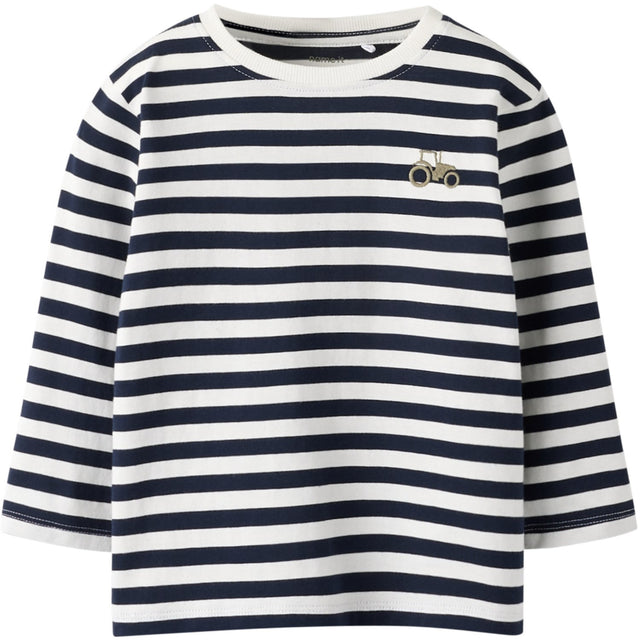 Name It Navy Blazer Bright White Nmmnelson Ls Nreg Top