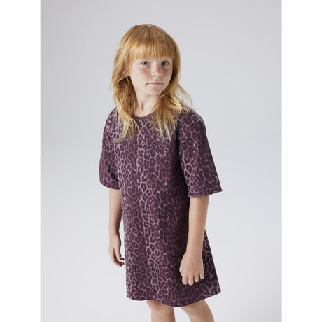 Name It Burgundy Leo Nkfleo Twill Kjole 4002-Td