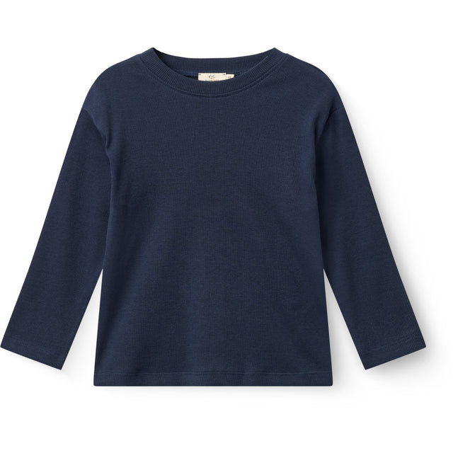 COPENHAGEN COLORS Navy Modal Rib Ls Bluse W. Drop Shoulder