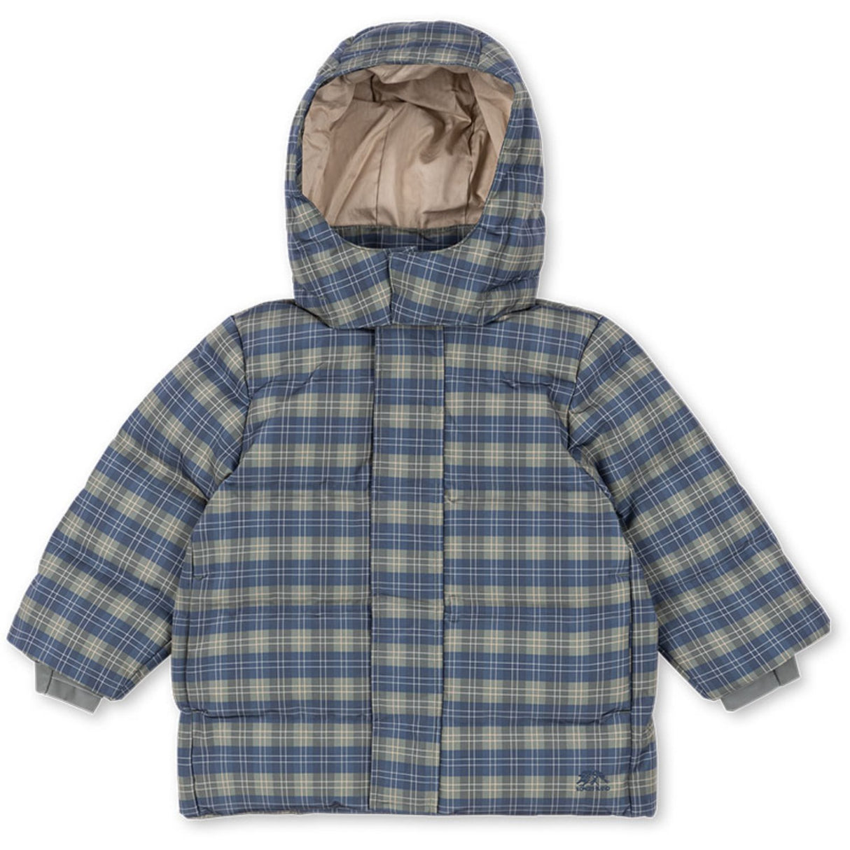 Konges Sløjd Laurel Blue Check Magnum Down Jakke Print Grs