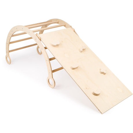 Woobiboo Natural Montessori Wooden Rocker Med Slide-Climber XL