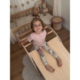 Woobiboo Natural Montessori Rocker Med Beige Madras Og Slide-Climber L