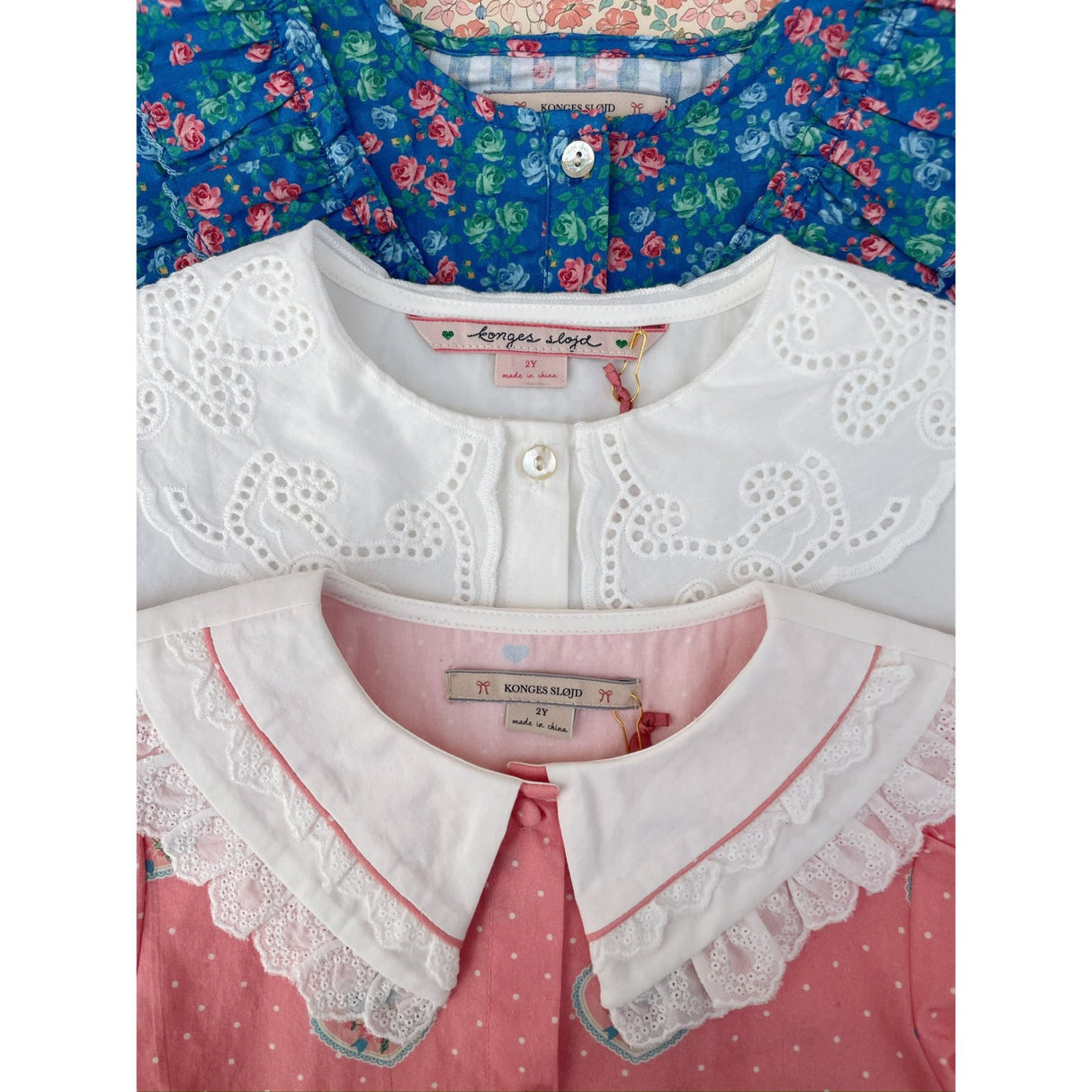 Konges Sløjd Optic White Rilo Krave Skjorte GOTS