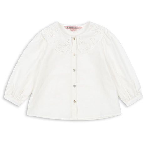 Konges Sløjd Optic White Rilo Krave Skjorte GOTS