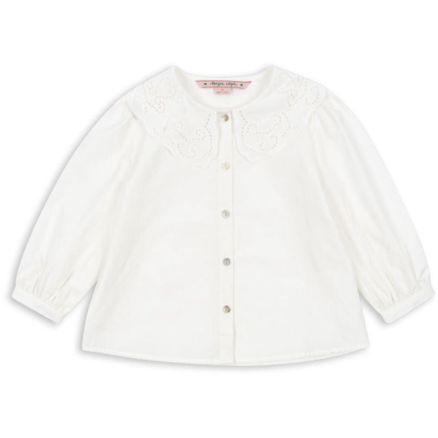 Konges Sløjd Optic White Rilo Krave Skjorte GOTS