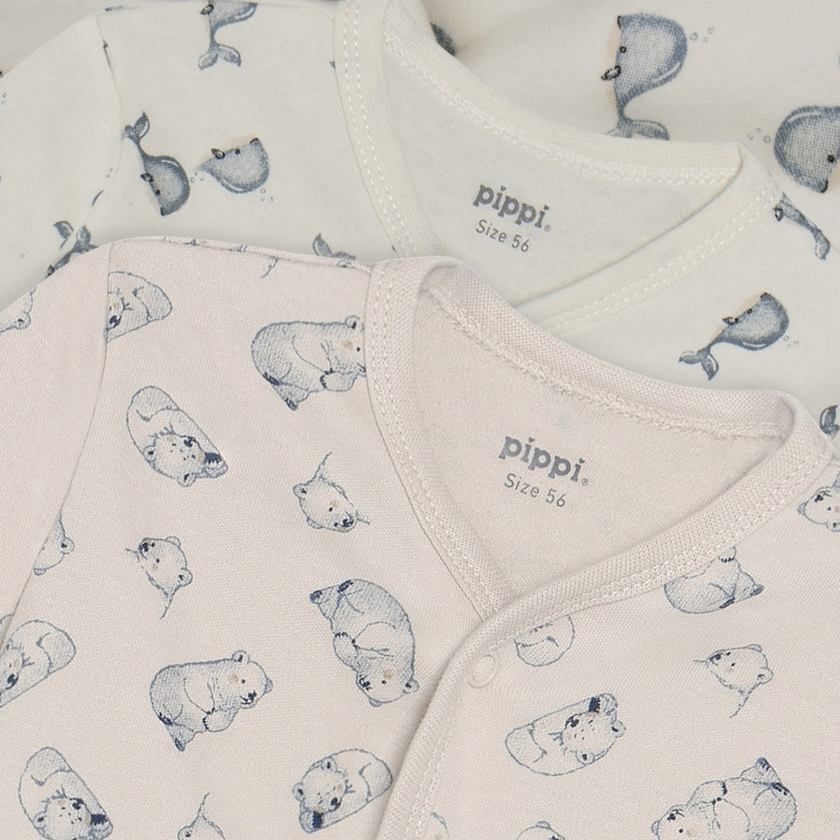 Pippi Flint Stone Natdragt W/F -Buttons 2-Pak