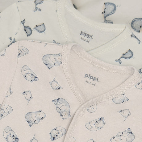 Pippi Flint Stone Natdragt W/F -Buttons 2-Pak