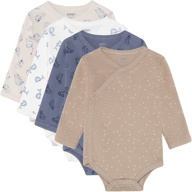 Pippi Flint Stone Body Slå-om Ao-Printed (4-Pack)