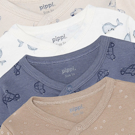 Pippi Flint Stone Body Slå-om Ao-Printed (4-Pack)