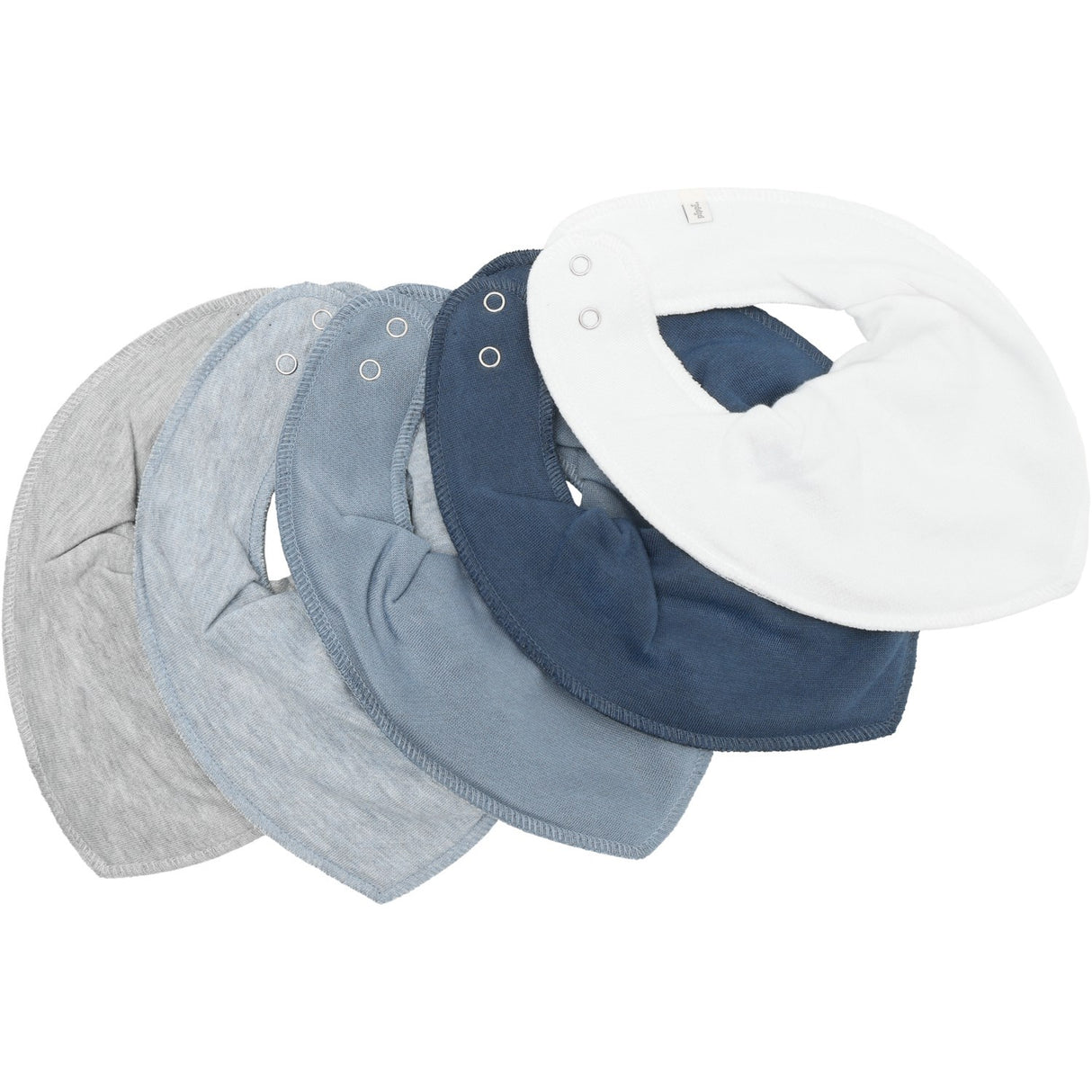 Pippi Dark Blue Bandana Stof Savlesmæk - Solid (5-Pack)