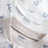 Pippi Flint Stone Natdragt -Zipper (2-Pack)