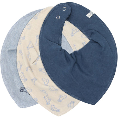 Pippi Dark Denim Bandana Stof Savlesmæk Boy - Aop (3-Pack)