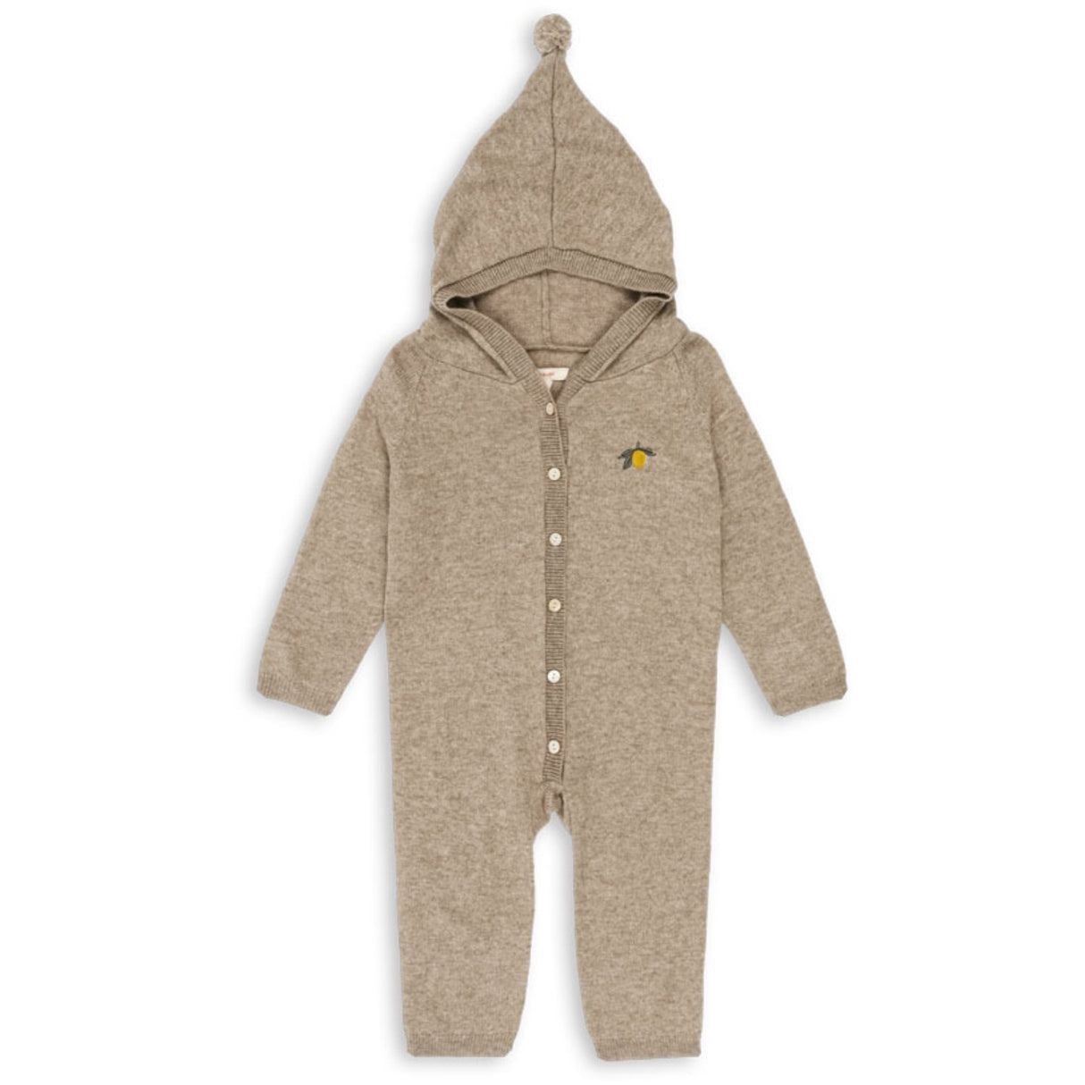 Konges Sløjd Light Brown Mattou Strik Onesie