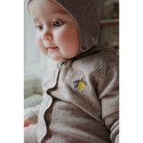 Konges Sløjd Light Brown Mattou Strik Onesie