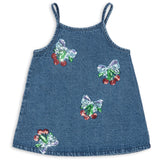 Konges Sløjd Amarena Sequin Magot Paliet Strop Kjole Denim GOTS