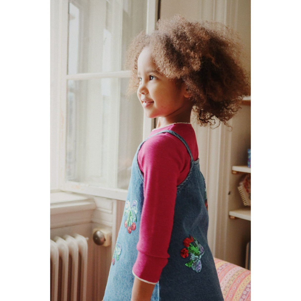 Konges Sløjd Amarena Sequin Magot Paliet Strop Kjole Denim GOTS