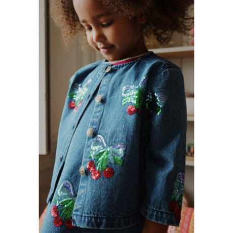 Konges Sløjd Amarena Sequin Magot Paliet Denim Jakke GOTS
