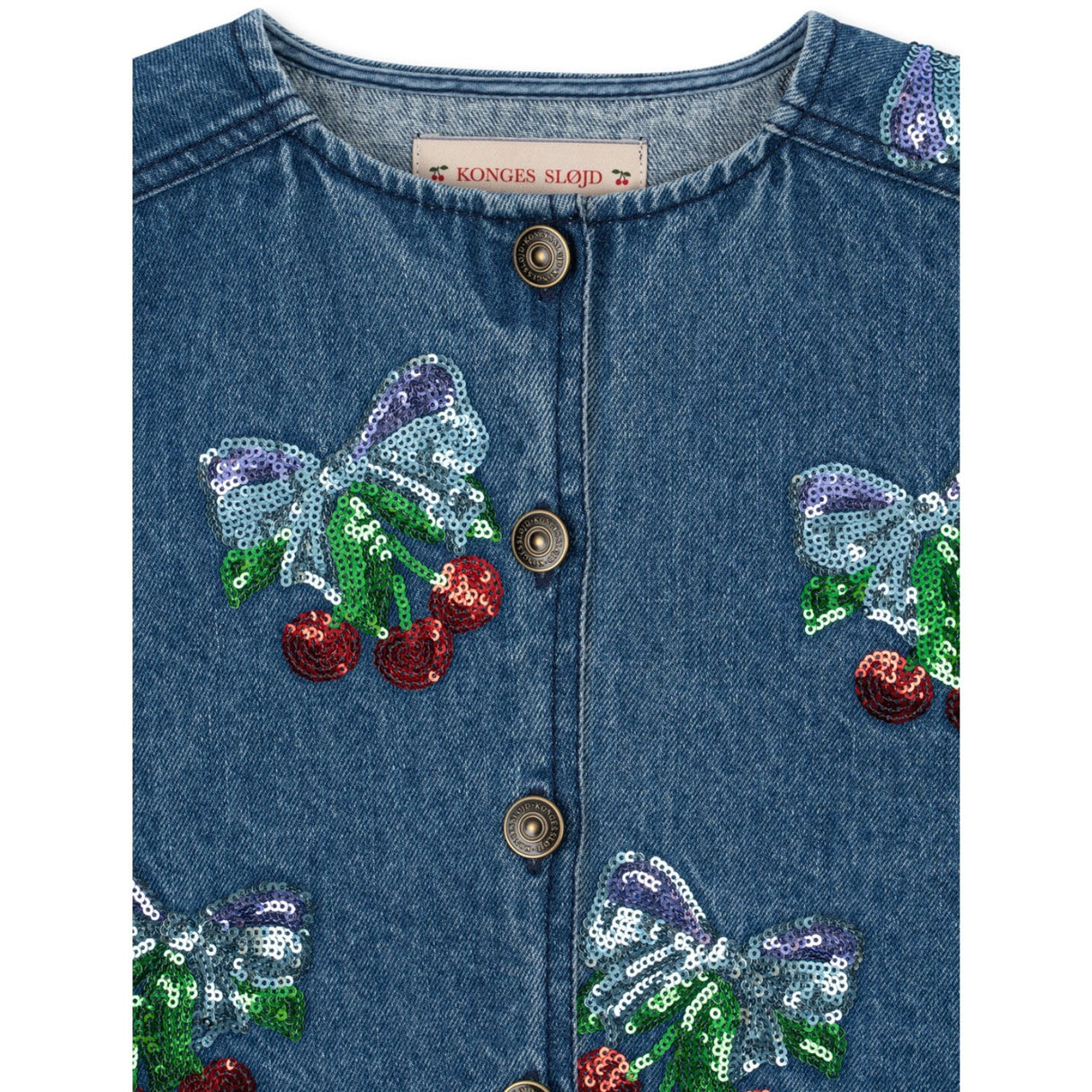 Konges Sløjd Amarena Sequin Magot Paliet Denim Jakke GOTS