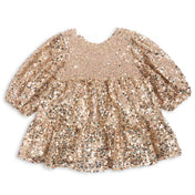 Konges Sløjd Gold Glitter Lila Sequins Sløjfe Kjole