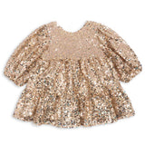 Konges Sløjd Gold Glitter Lila Sequins Sløjfe Kjole
